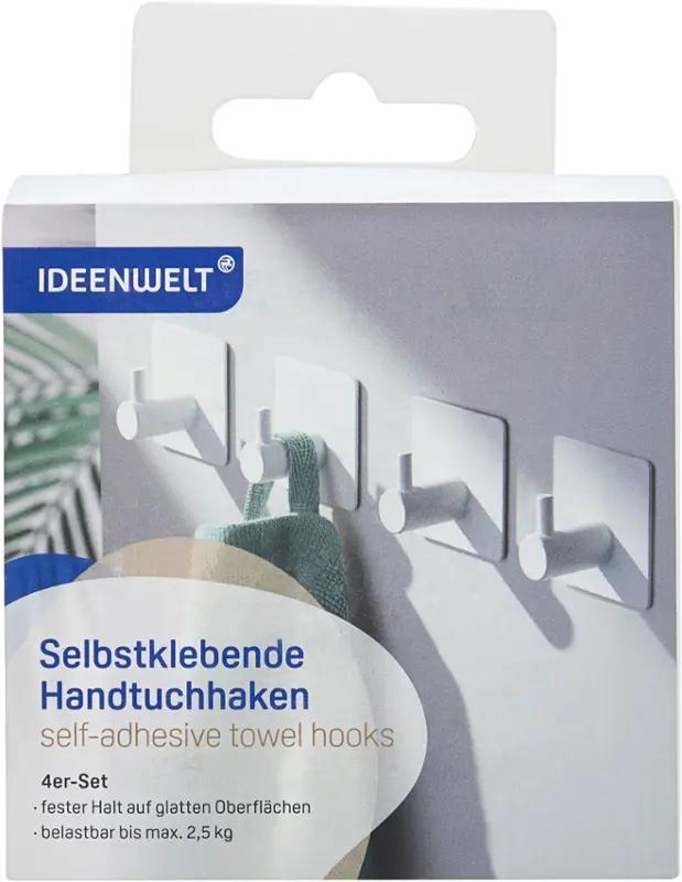 IDEENWELT Háčky do koupelny, 4 ks