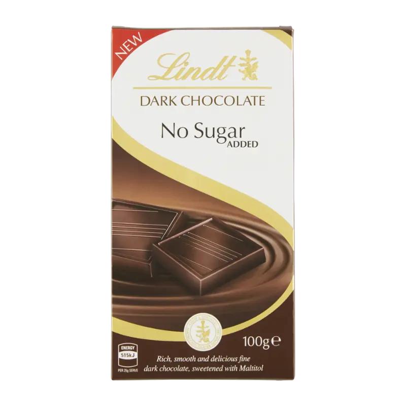 Lindt Hořká čokoláda bez přidaného cukru, 100 g