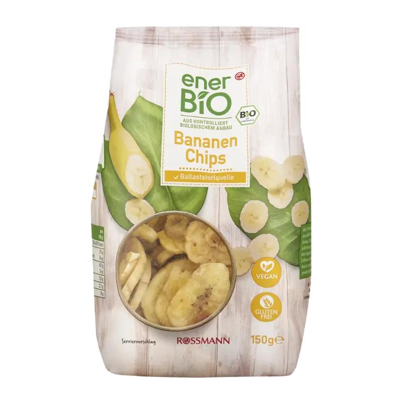 enerBiO Sušené banánové plátky, 150 g