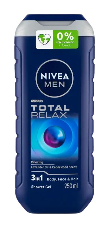 NIVEA Men Sprchový gel pro muže 3v1 Total Relax, 250 ml