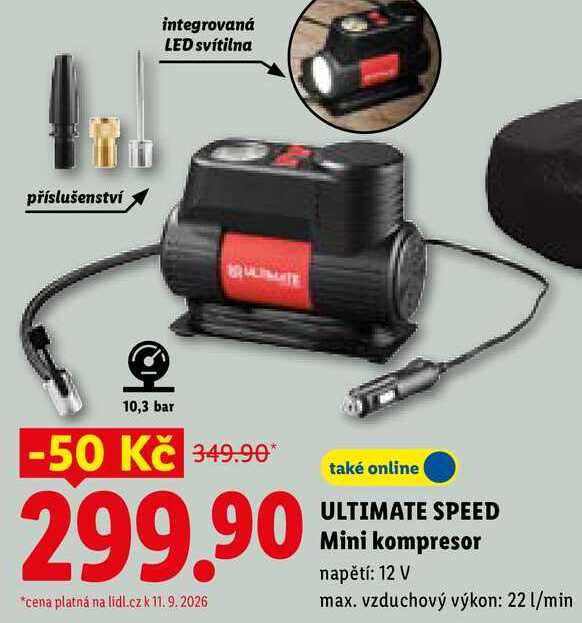 ULTIMATE SPEED Mini kompresor 