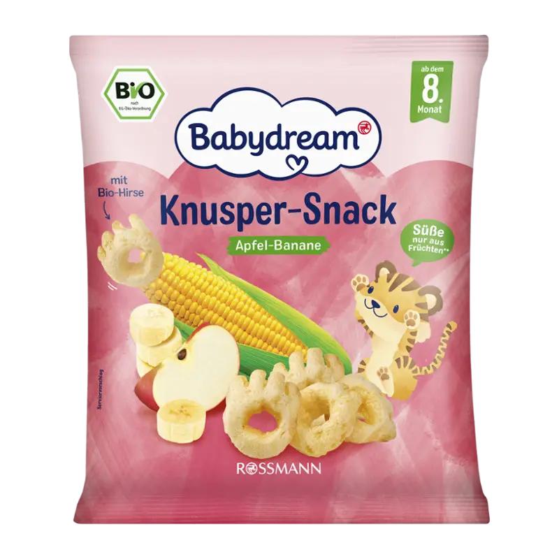 Babydream BIO křupavá svačinka Jablko a banán, 30 g