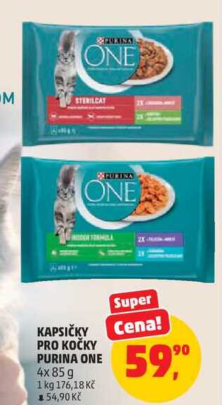 KAPSIČKY PRO KOČKY PURINA ONE, 4x85 g