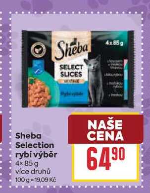Sheba Selection rybí výběr 4× 85g 