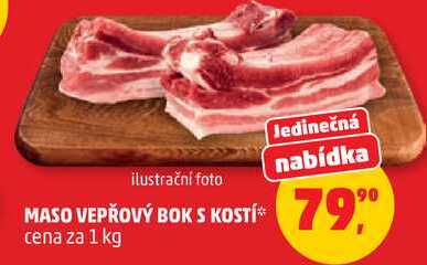 MASO VEPŘOVÝ BOK S KOSTÍ, 1 kg