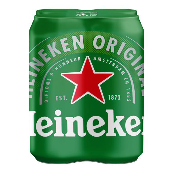 Heineken Světlý ležák, plech multipack 4x500 ml