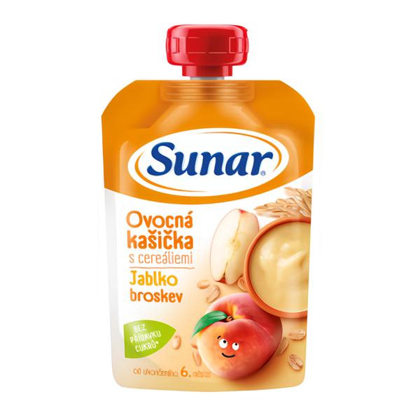 Sunar Kapsička ovocná kašička broskev, jablko, ovesné vločky