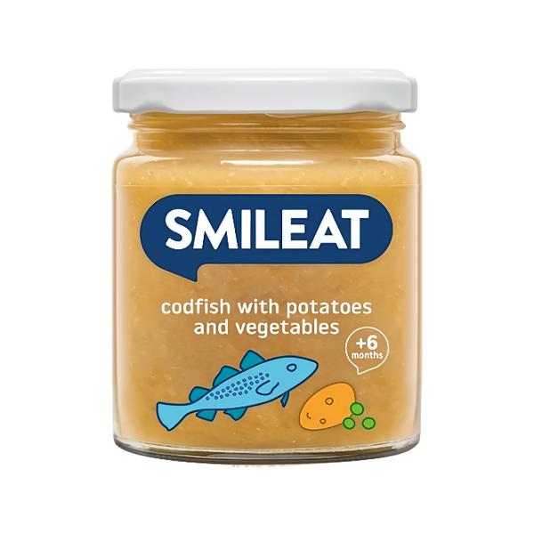 Smileat BIO příkrm divoká treska s brambory, zeleninou a extra panenským olivovým olejem