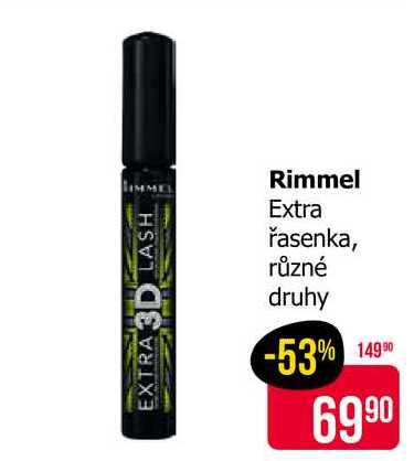 Rimmel Extra řasenka, různé druhy