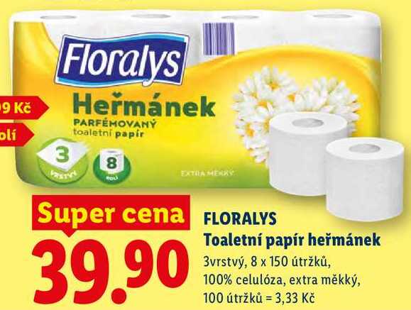 Floralys Toaletní papír heřmánek, 8 rolí