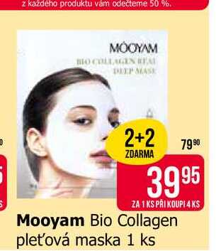Mooyam Bio Collagen pleťová maska 1 ks 