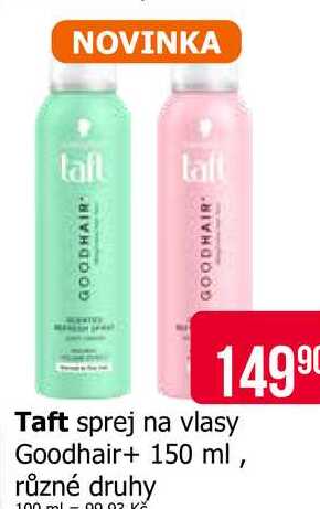 Taft sprej na vlasy Goodhair+ 150 ml, různé druhy 