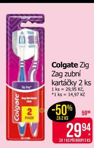 Colgate Zig Zag zubní kartáčky 2 ks 