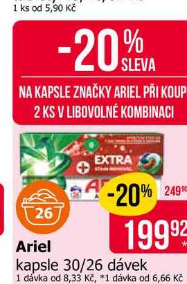 Ariel kapsle 30/26 dávek