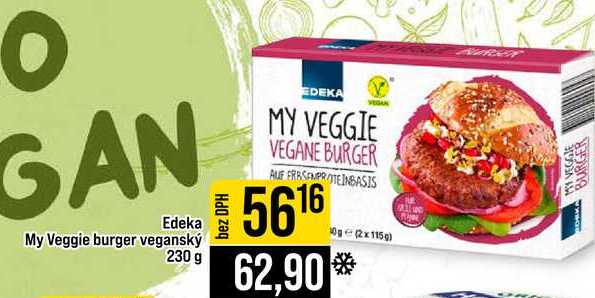 Edeka My Veggie burger veganský 230 g