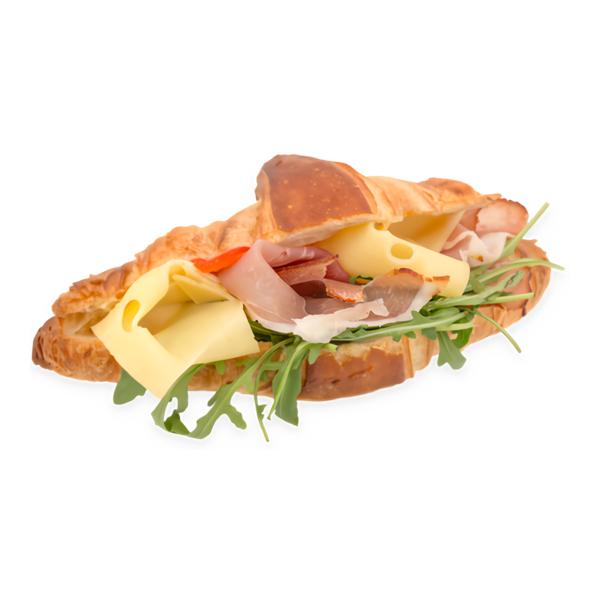 Čerstvě nakrájeno Croissant s prošutem