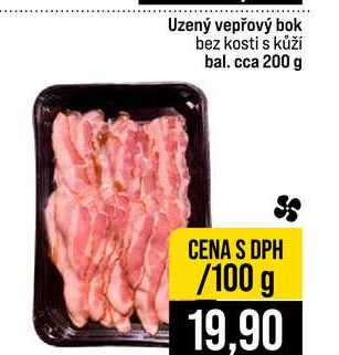 Uzený vepřový bok bez kosti s kůží bal. cca 200 g 