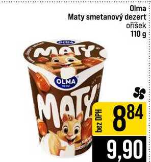 Olma Maty smetanový dezert oříšek 110 g