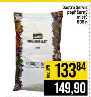 Gastro Servis pepř černý mletý 500 g