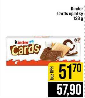 Kinder Cards oplatky 128 g
