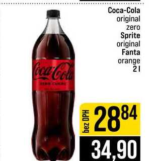 Coca-Cola original zero Sprite original Fanta orange 2l