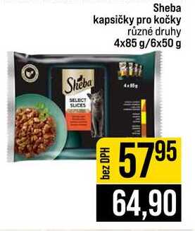 Sheba kapsičky pro kočky různé druhy 4x85 g 6x50 g 