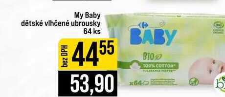 My Baby dětské vlhčené ubrousky 64 ks 