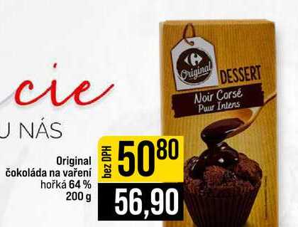 Original čokoláda na vaření hořká 64% 200 g 