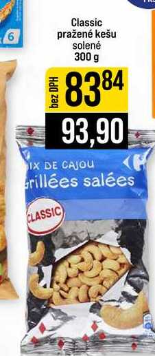 Classic pražené kešu solené 300 g