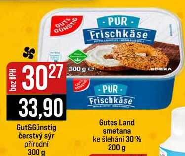 Gut&Günstig čerstvý sýr přírodní 300 g 