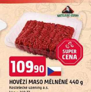 HOVĚZÍ MASO MĚLNĚNÉ 440 g