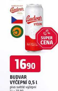 BUDVAR VÝČEPNÍ 0,5 L plechovka
