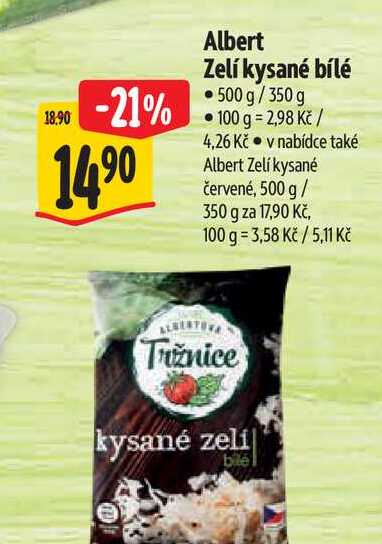   Albert Zelí kysané bílé  500 g/350 g 