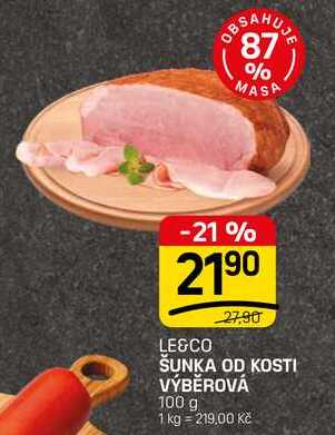 ŠUNKA OD KOSTI VÝBĚROVÁ 100 g 