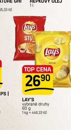 LAY'S vybrané druhy 60 g