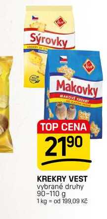 KREKRY VEST vybrané druhy 90-110 g