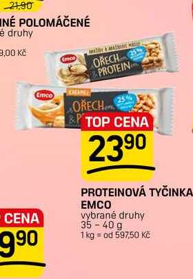 PROTEINOVÁ TYČINKA EMCO vybrané druhy 35-40 g