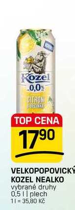 VELKOPOPOVICKÝ KOZEL NEALKO vybrané druhy 0,5l| plech