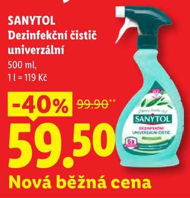 SANYTOL Dezinfekční čistič univerzální, 500 ml
