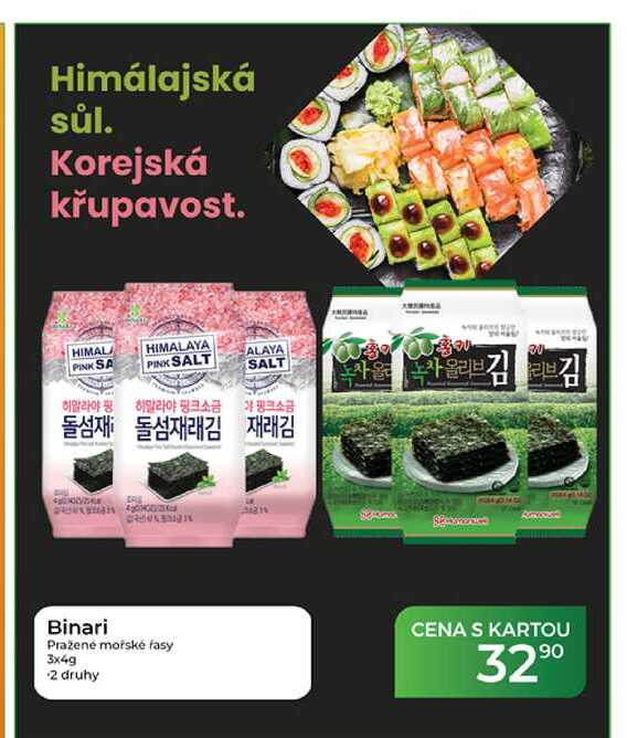 Binari Pražené mořské řasy 3x4g