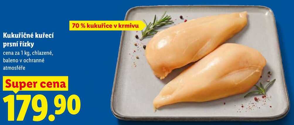 Kukuřičné kuřecí prsní řízky, cena za 1 kg