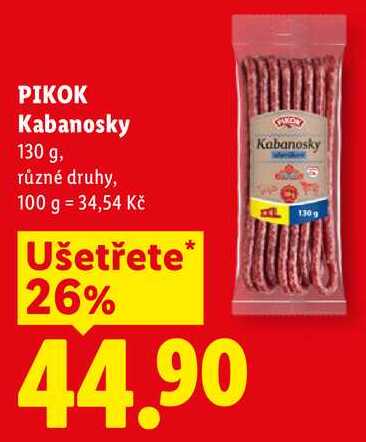 PIKOK Kabanosky, 130 g