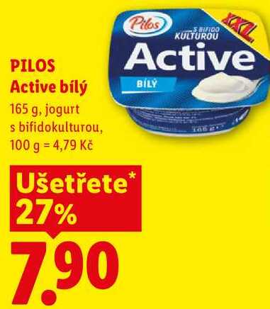 PILOS Active bílý, 165 g