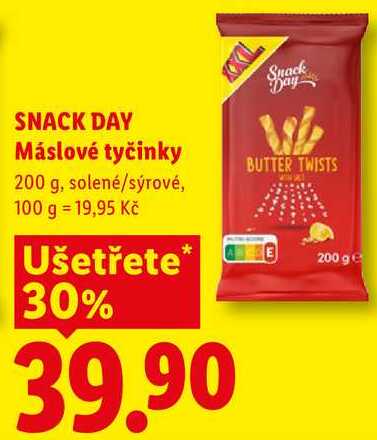 SNACK DAY Máslové tyčinky, 200 g