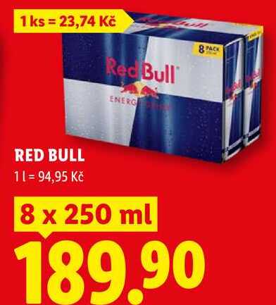 RED BULL, 8 x 250 ml
