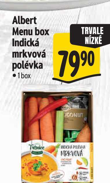 Albert Menu box Indická mrkvová polévka 1 box