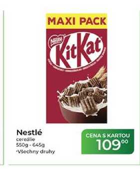 Nestlé cereálie 550g-645g