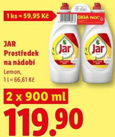 JAR Prostředek na nádobí, Lemon, 11