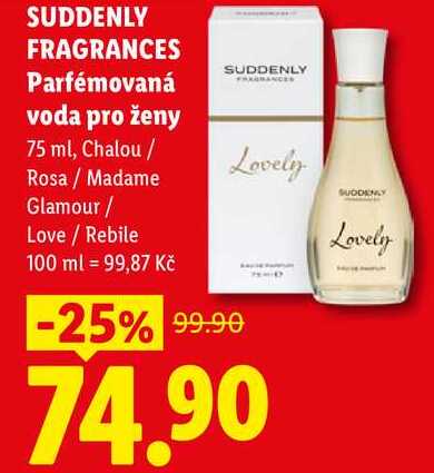 SUDDENLY FRAGRANCES Parfémovaná voda pro ženy, 75 ml