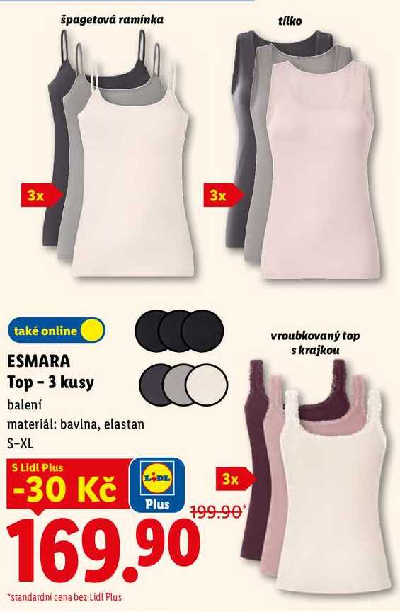 ESMARA Top - 3 kusy